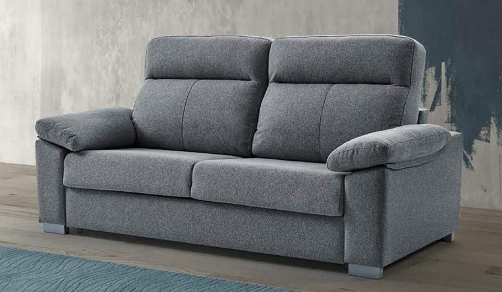 sofa dos plazas de color gris